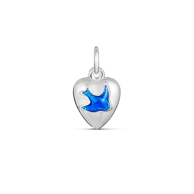 Parker Bluebird Puffed Heart Pendant