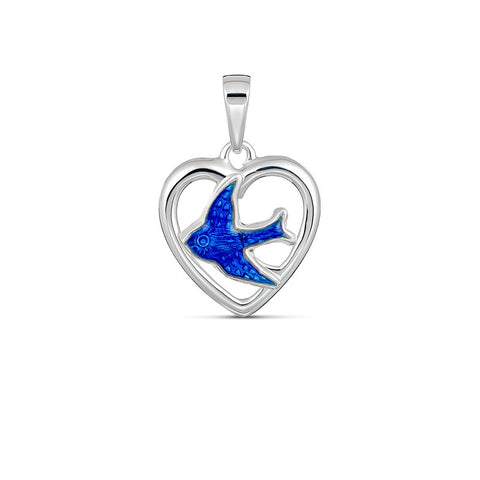 Paxton Bluebird Heart Pendant