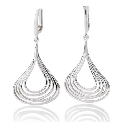 Breuning Huggie Tear Drop Earrings