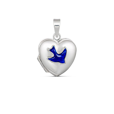 Preston Bluebird Heart Locket