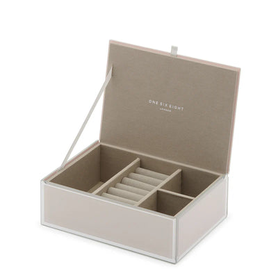 Sara Nude Medium Jewellery Box