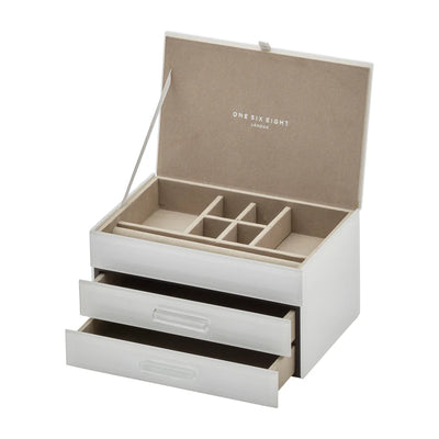 Gabriella White Medium Jewellery Box