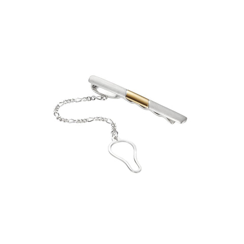 Sterling Silver & Gold Plated Tie Slide on Chain