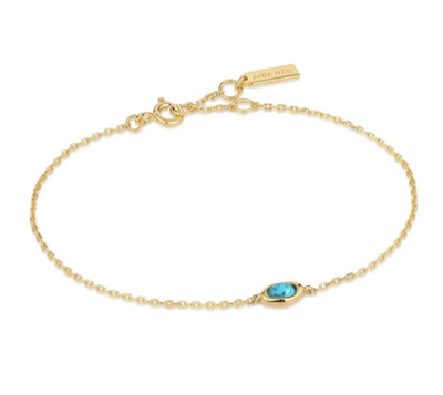Gold Turquoise Wave Bracelet