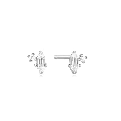 Sparkle Emblem Stud Earrings