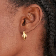 Wave Huggie Hoop Earrings