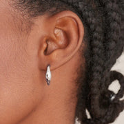 Wave Huggie Hoop Earrings