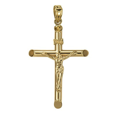 9ct Yellow Gold Hollow Crucifix