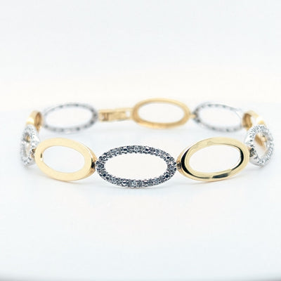 Oval Link Diamond Bracelet