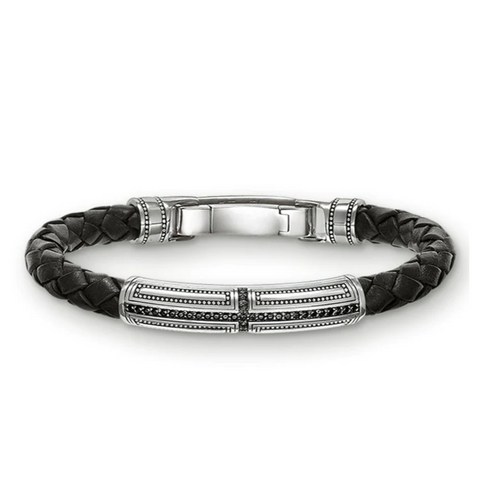 Leather Strap Cross Bracelet