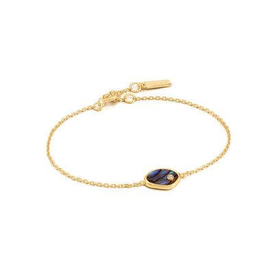Gold Tidal Abalone Bracelet