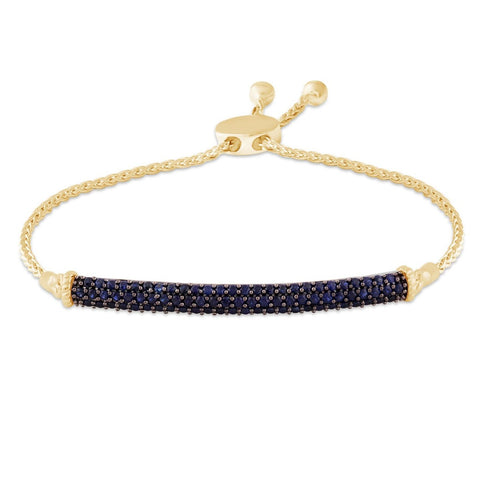 Pave Sapphire Bolo Bracelet
