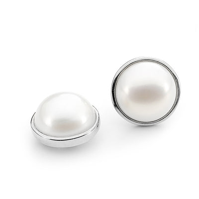Sterling Silver Mabe Pearl Studs
