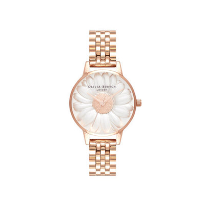 3D Daisy Rose Gold Bracelet Watch