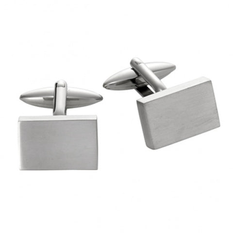 Brushed Stainless Steel Cufflinks